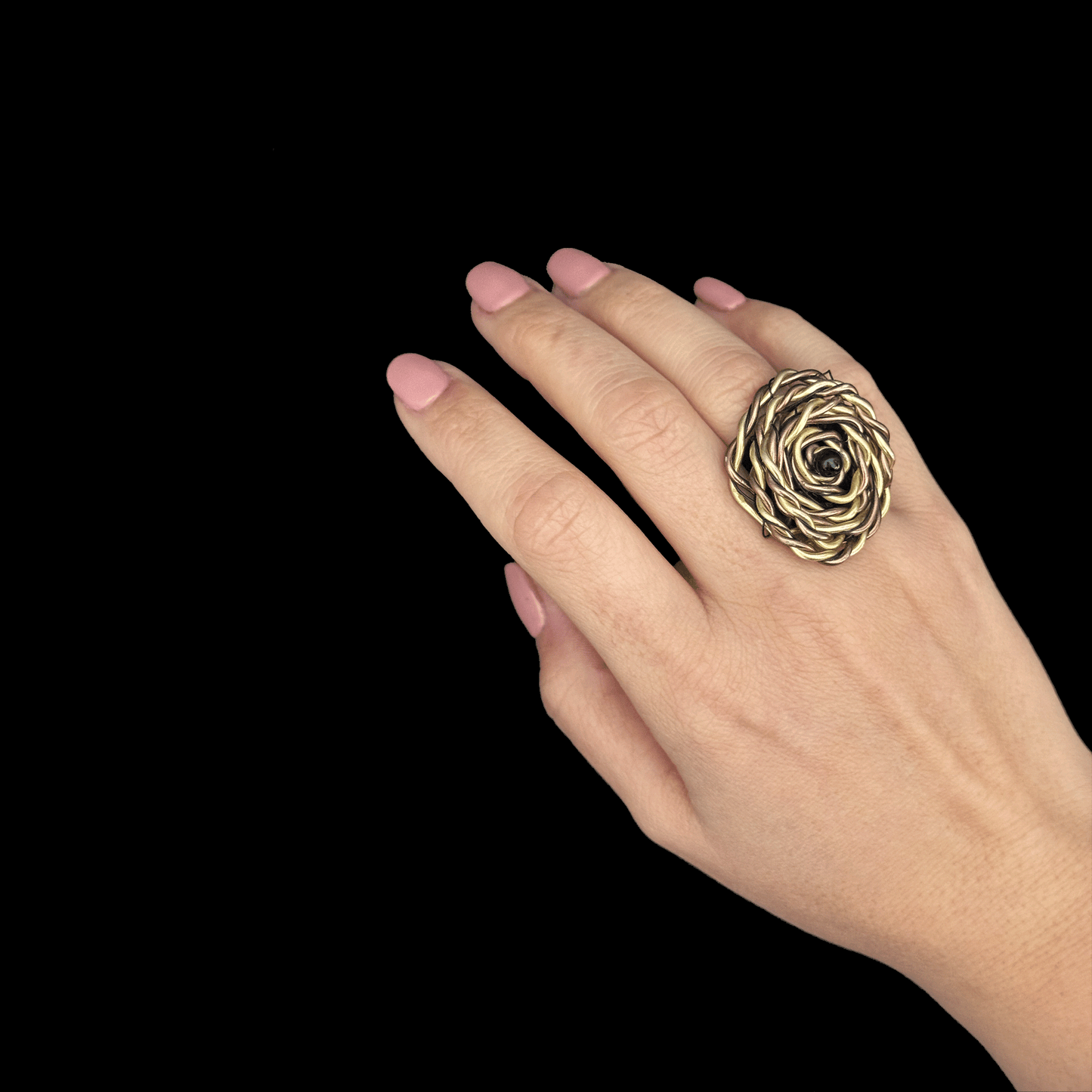 A014 Anillo Dorada Salvaje