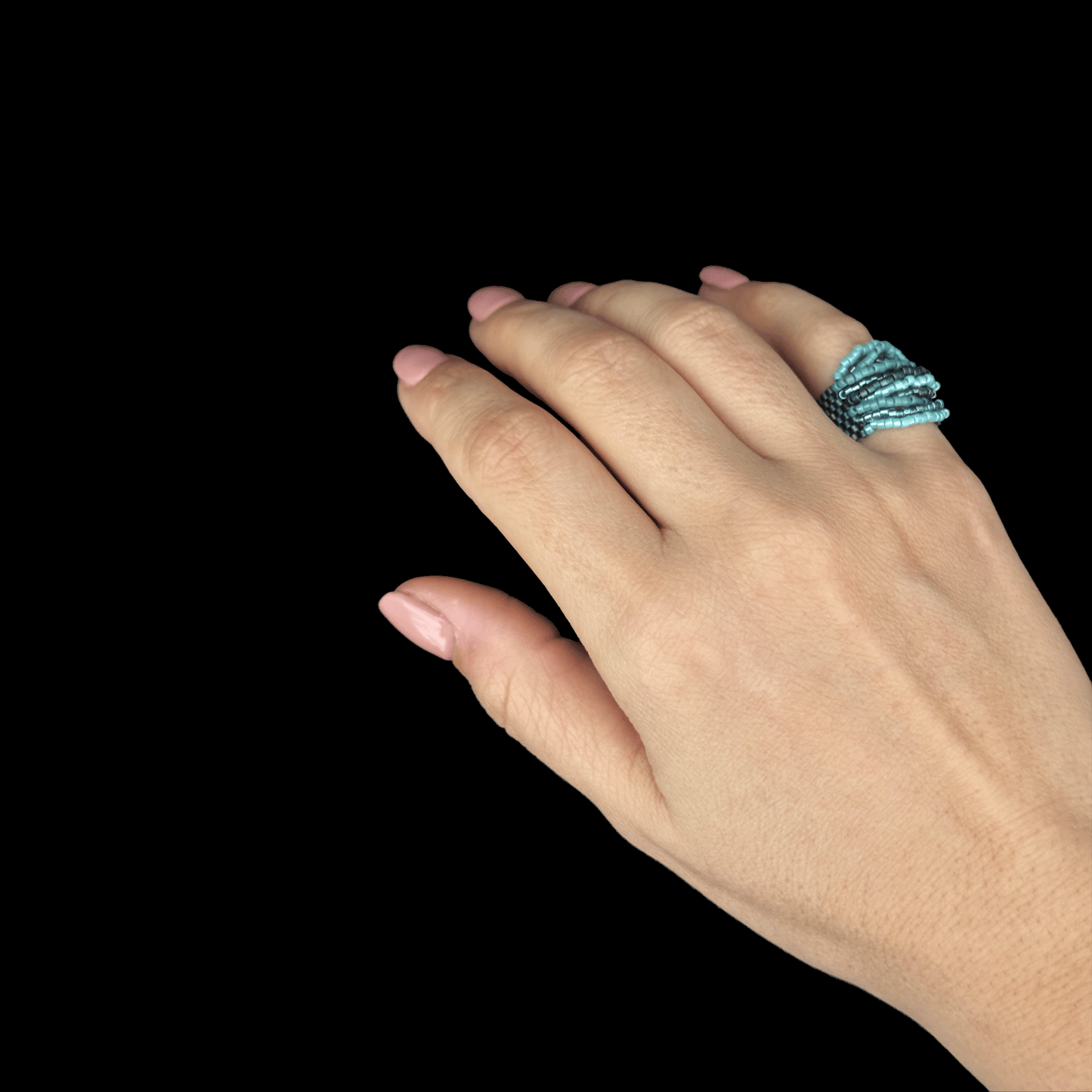 A030 Anillo Ola Turquesa