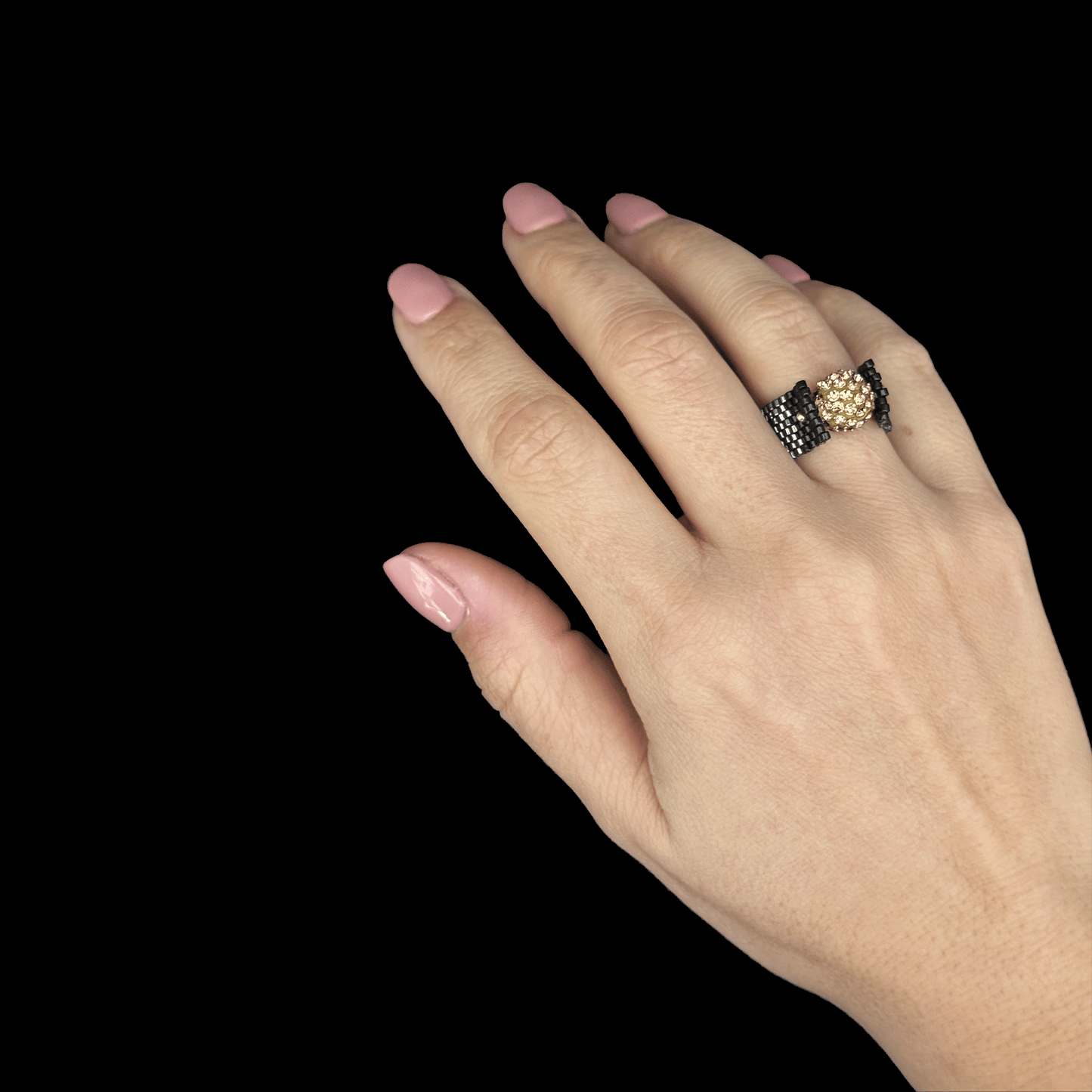 A033 Anillo Destello Dorado