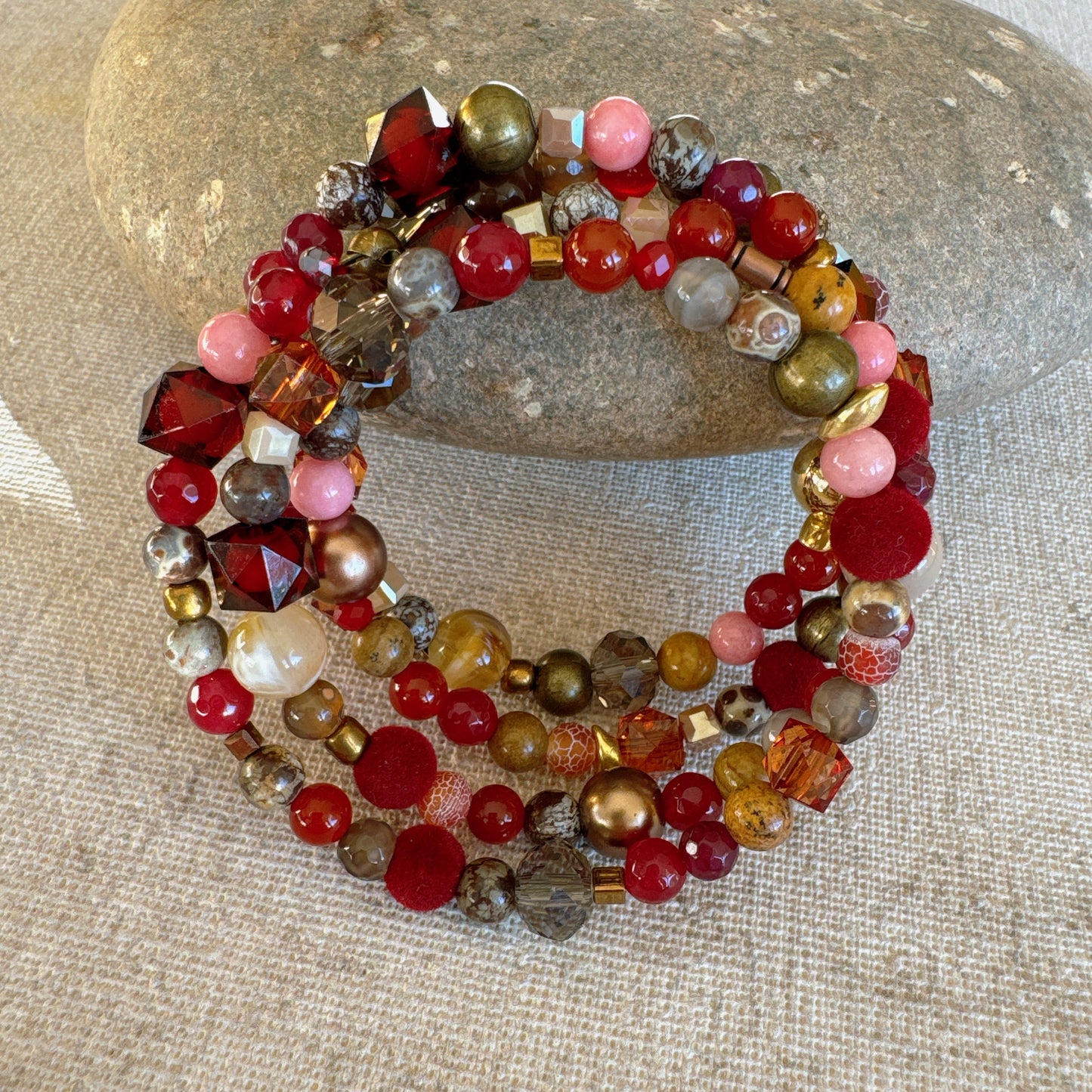 P131 Pulsera Latido Rojizo