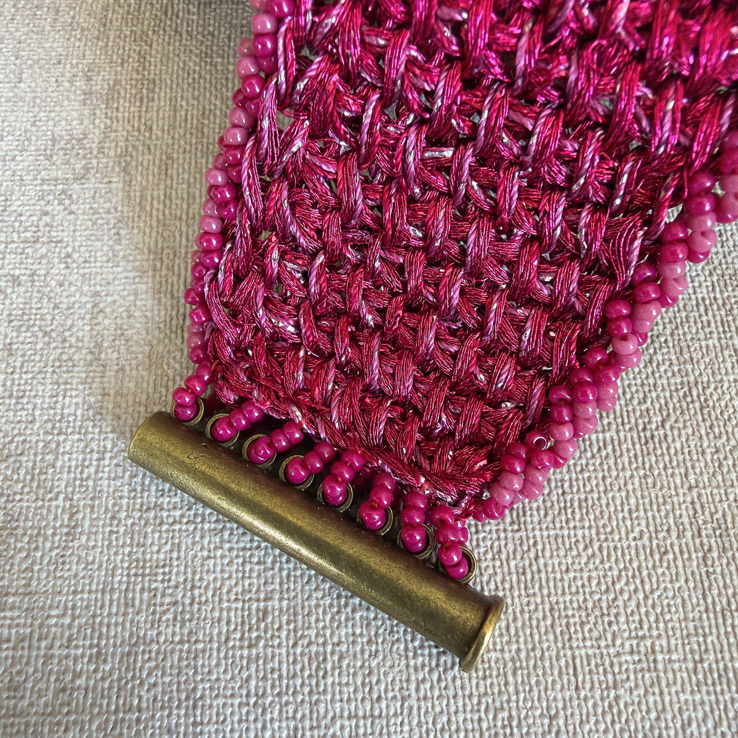 P189 Pulsera Brillo Carmesí