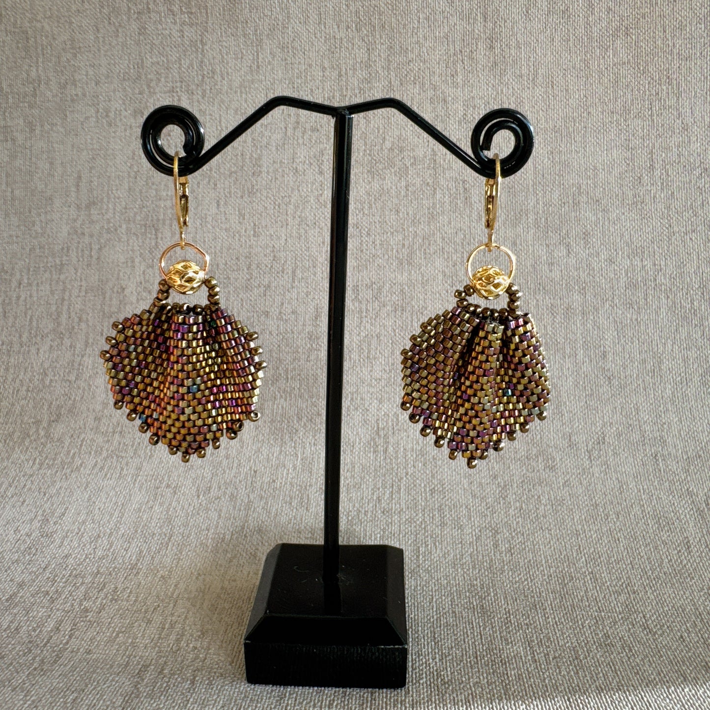 E075 Aros Abanico Bronce