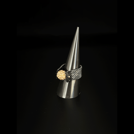 A033 Anillo Destello Dorado