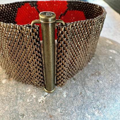 P133 Pulsera Pétalo Terracota