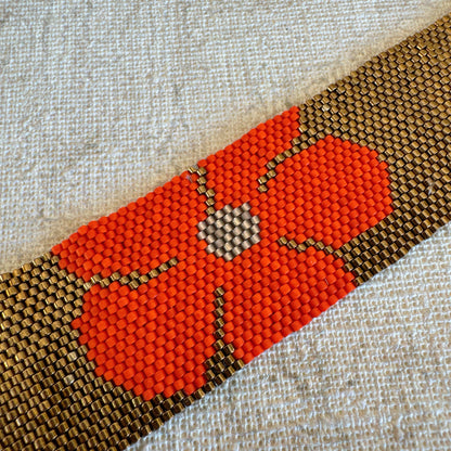 P133 Pulsera Pétalo Terracota