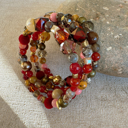 P131 Pulsera Latido Rojizo