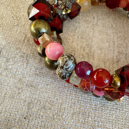 P131 Pulsera Latido Rojizo