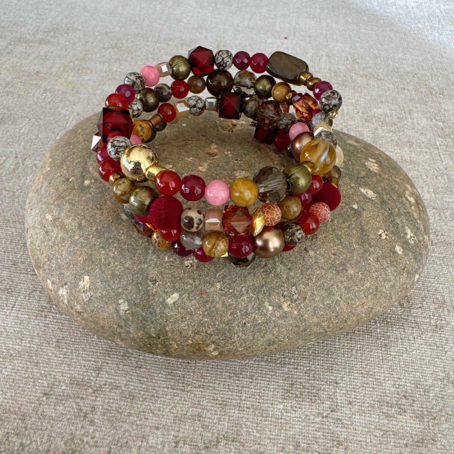 P131 Pulsera Latido Rojizo