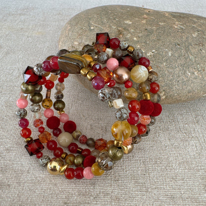 P131 Pulsera Latido Rojizo