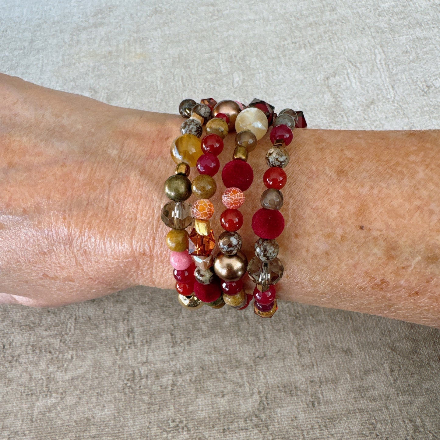 P131 Pulsera Latido Rojizo