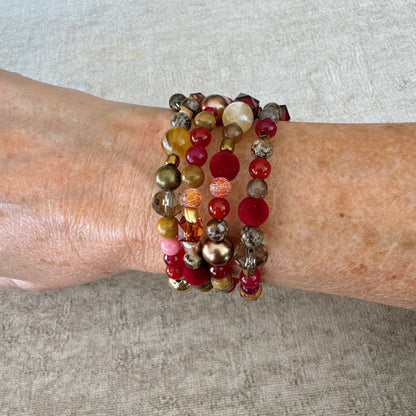 P131 Pulsera Latido Rojizo