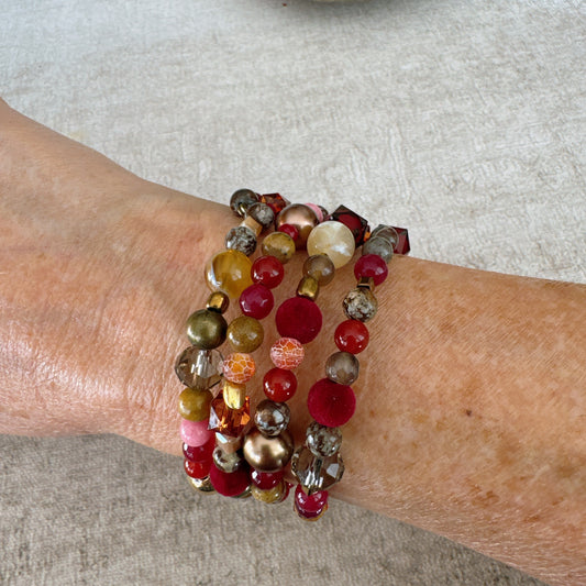 P131 Pulsera Latido Rojizo