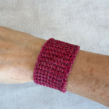 P189 Pulsera Brillo Carmesí