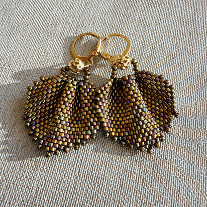 E075 Aros Abanico Bronce