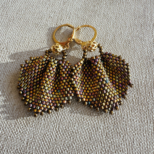 E075 Aros Abanico Bronce