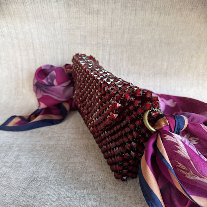 T012 Cartera Luz Borgoña