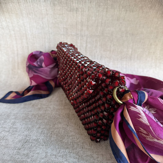 T012 Cartera Luz Borgoña