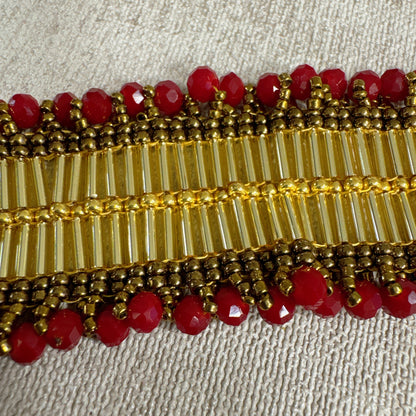 P144 Pulsera Trono Dorado