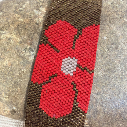 P158 Pulsera Pétalo Rojo