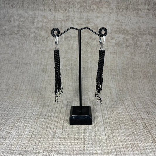 E104 Aros Cascada Ambar Negro