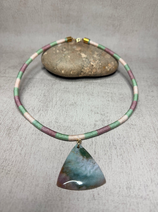 C074 Collar Piedra Pastel