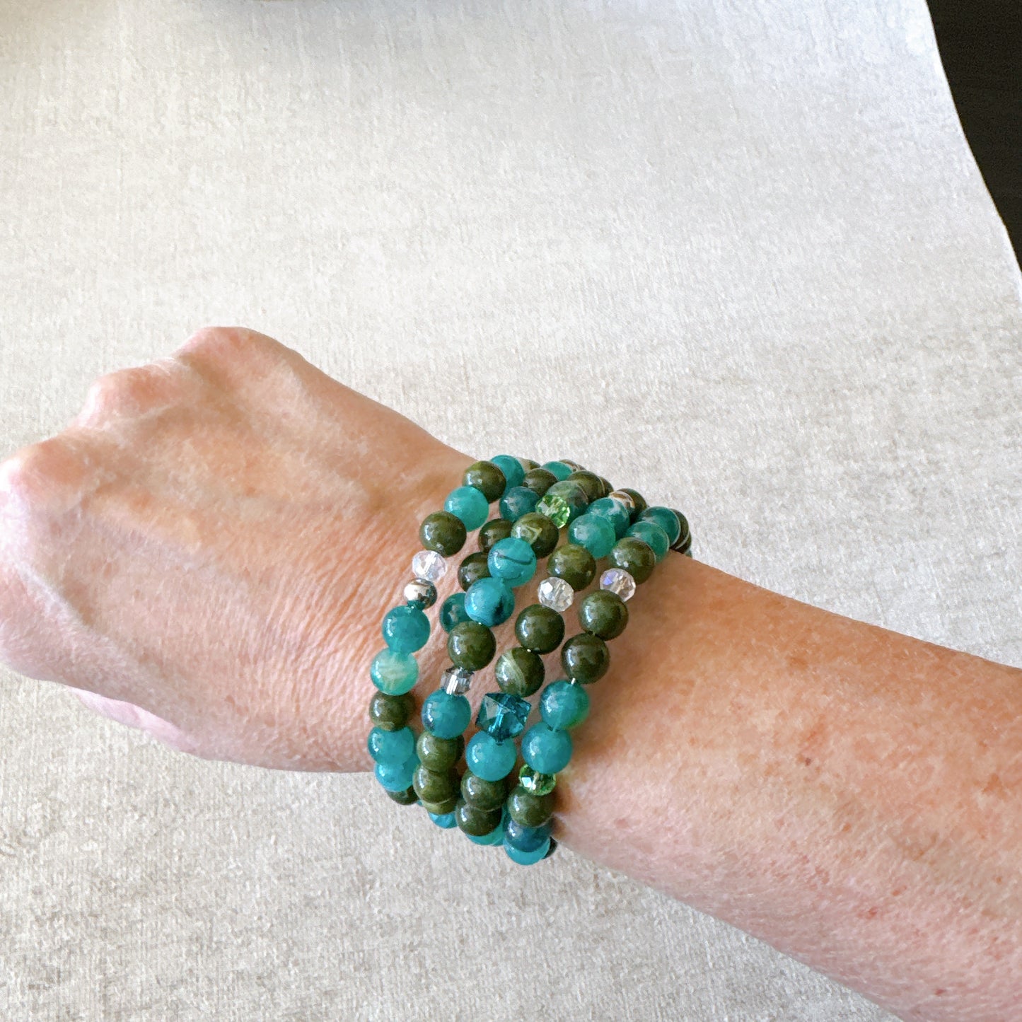 P109 Pulsera Brisa Esmeralda